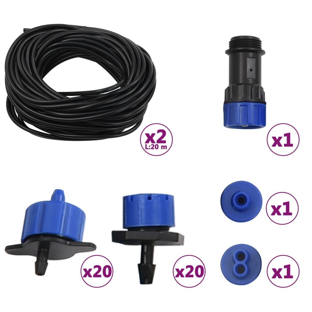 142 Piece Outdoor Automatic Drip Watering Kit with Water Timer